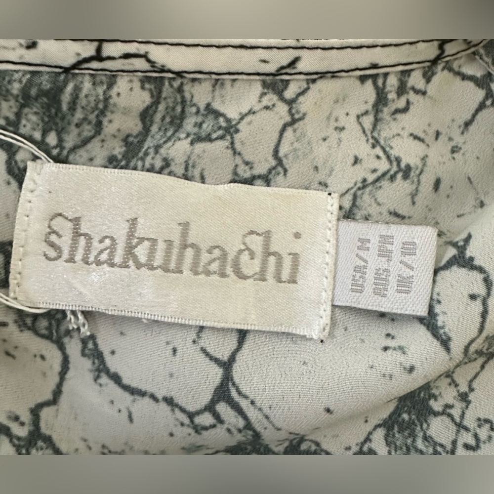 Shakuhachi abstract dress tunic leather sleeve size medium goth artsy size M - Picture 4 of 9
